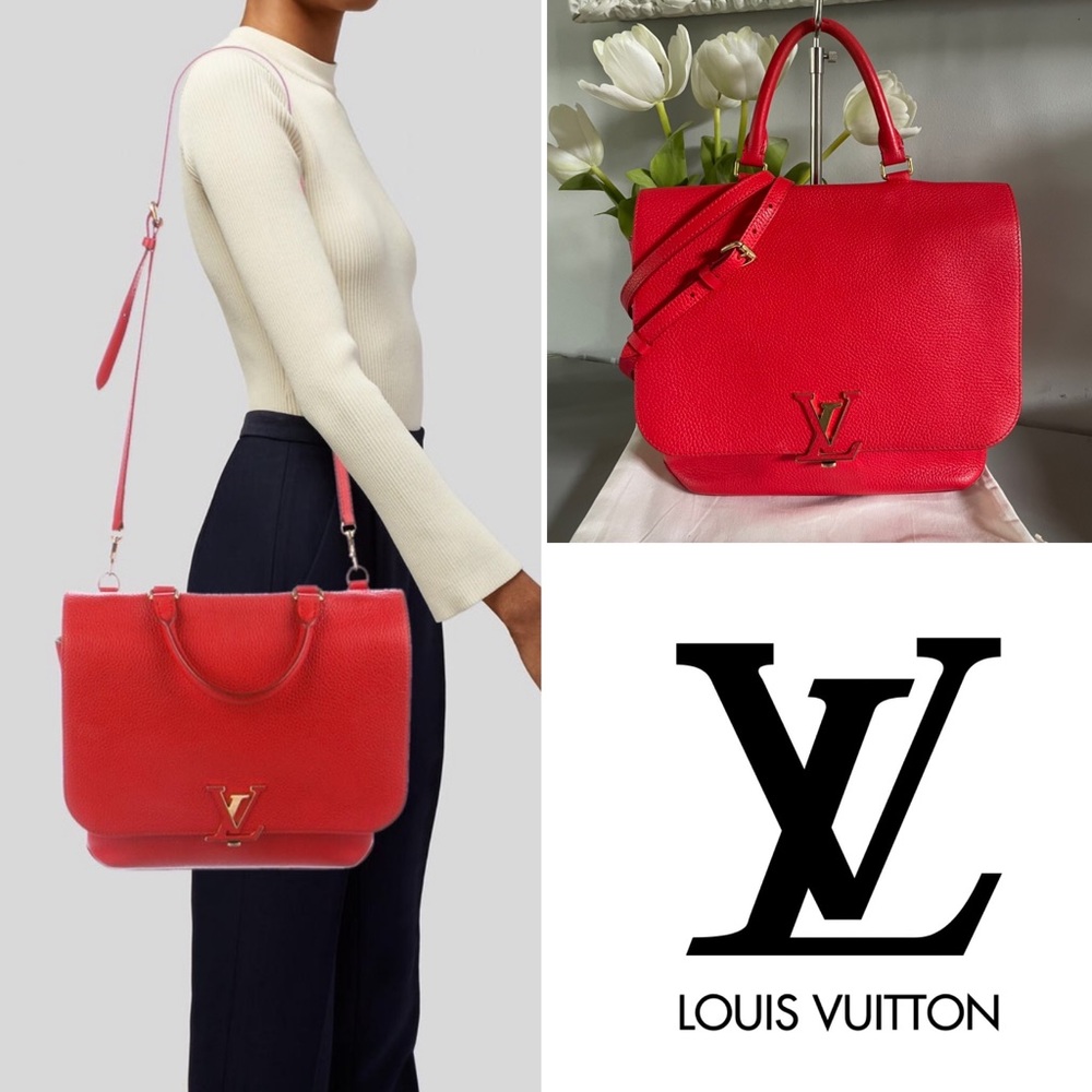 Louis Vuitton Taurillon Volta Red Leather Bag